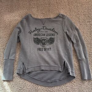 Harley-Davidson Women's Gray 'Free Spirit' Pullover Sweatshirt